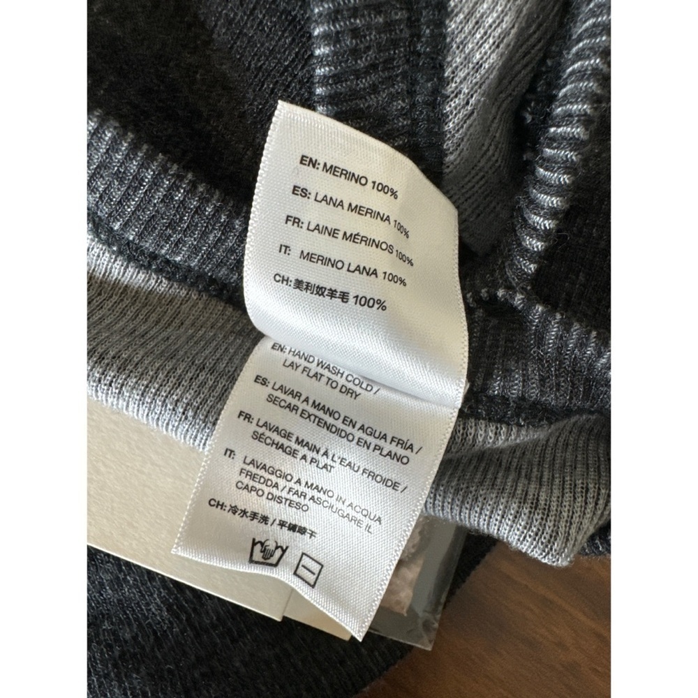 John Elliott Tubular Merino Asymmetric Dress Size XS/S Charcoal NWT - Picture 7 of 9